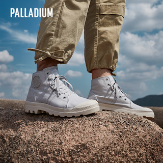PALLADIUM帕拉丁官方秋冬男女鞋休闲潮流高帮经典帆布鞋75442（41.5、灰色025）
