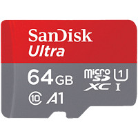 闪迪 Sandisk 64g内存卡class10高速Micro sd卡64g手机内存64g卡监控摄像头通用行车记录仪tf卡64g高速switch存储卡64g(红色、套餐二)