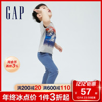 Gap男幼童趣味动物纯棉法式圈织软卫裤700529 秋冬新款童装运动裤