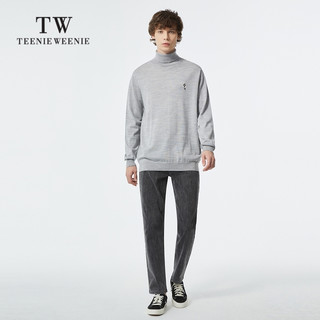 TeenieWeenie小熊男装2021年冬季新款半高领羊毛针织衫高领毛衣