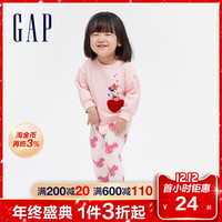 Gap婴儿可爱米妮卫衣 秋冬新款童装宝宝套头上衣潮