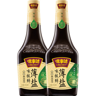 味事达 味极鲜薄盐减盐生抽寿司炒菜凉拌火锅760ml