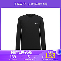 FILA 斐乐 韩国直邮FILA斐乐运动T恤男士黑色长袖简约轻薄舒适FE2RLC5991M