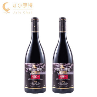 PLUS会员：Jale Chat 加尔察特 意大利斯科皮特酒庄大师干红葡萄酒 13%vol 750mL*2瓶