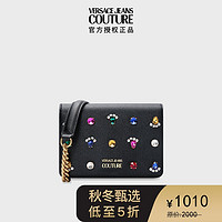 范思哲Versace Jeans Couture奢侈品女包 21秋冬女士Jewels Studs单肩包 71VA4B32-ZS073 黑色 U