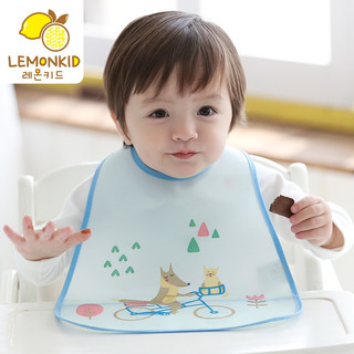 Lemonkid柠檬宝宝婴儿防水超软饭兜衣服女宝宝吃饭口水围兜儿童吃饭围兜大码LE170417 粉色老鼠LE301116