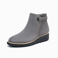 Clarks 其乐 女士短筒靴 261452454 深灰色 38