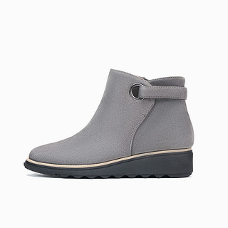 Clarks 其乐 女士短筒靴 261452454 深灰色 38