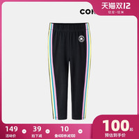 Converse匡威童装2021夏季新款小童女童七分裤条纹松紧儿童打底裤