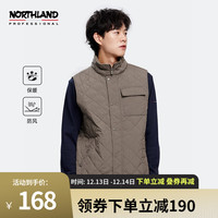 诺诗兰男士立领保暖背心2021年秋冬新款户外运动时尚防风保暖马甲坎肩NVTBT5719E 香槟棕色 190/XXXL