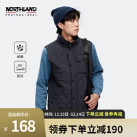 诺诗兰男士立领保暖背心2021年秋冬新款户外运动时尚防风保暖马甲坎肩NVTBT5719E 纯黑色 165/S