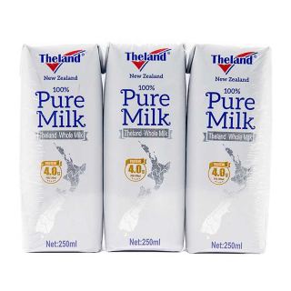 theland纽仕兰全脂纯牛奶250ml3盒