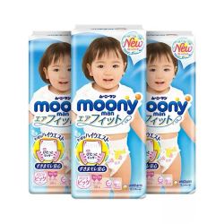 moony 婴儿纸尿裤 XL女38片*3