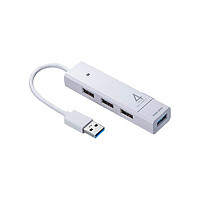 SANWA SUPPLY 山业 sanwa supply USB集线器连击USB3.1Gen1x1端口USB2.03端口 白色/黑色 稳定传输