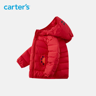 carters羽绒服21冬女童男童中长款羽绒外套防风蓄暖轻便 红色CSN21W006 3T/95-100cm