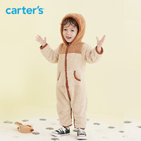 carters婴儿衣服婴儿连体衣男女宝宝冬季保暖爬爬服羊羔绒可爱造型外出服 1M719710P 12M(建议身高80cm)