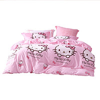 MERCURY 水星家纺 Hello kitty联名系列 紫萌 卡通抗菌四件套 1.8m床