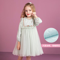 女童连衣裙春秋款洋气洛丽塔裙子秋冬季儿童女孩蓬蓬纱加绒公主裙