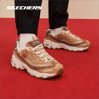 Skechers斯凯奇2021冬新款女复古圣诞姜饼鞋羊羔绒熊猫鞋运动鞋