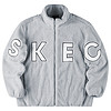 Skechers斯凯短外款绒毛LOGO拉链卫衣宽松保暖长袖L321W219 珍珠蓝/01MZ XL