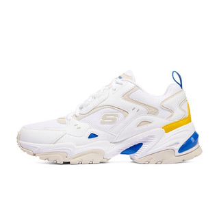SKECHERS 斯凯奇 男复古时尚保暖机甲鞋中帮加绒老爹鞋894029/167270WBLY白色/黑色/橙色（男款）42.5