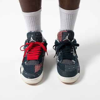 Nike耐克男女鞋Air Jordan 4 AJ4 时尚休闲篮球鞋DC9533-800 CW0898-400 蓝白 42