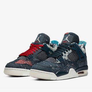 Nike耐克男女鞋Air Jordan 4 AJ4 时尚休闲篮球鞋DC9533-800 CW0898-400 蓝白 42