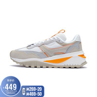LI-NING 李宁 女鞋运动时尚鞋2021方圆EVO女子经典休闲鞋AGCR228 乳白色/雾杏色-2 36