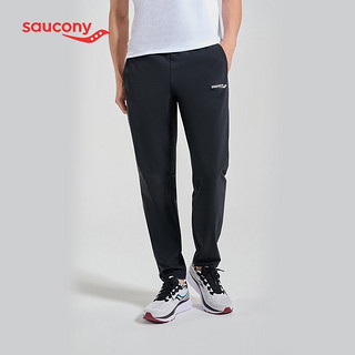 Saucony索康尼 2021新品男子运动训练舒适防泼水松紧弹力梭织长裤 SC2210016 黑色-1 M