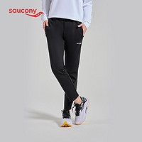 Saucony索康尼 2021新品女子运动跑步训练吸汗松紧设计针织长裤SC1210014 黑色-1 M