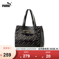 PUMA 彪马 官方 新款女子复古休闲印花手提包 CLASSICS 078334 黑色-01 均码