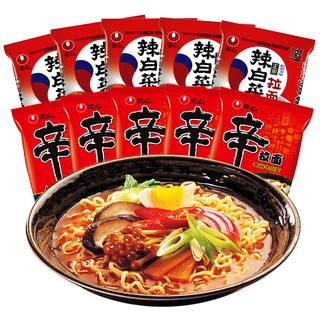 NONGSHIM农心辛拉面辣白菜拉面韩式泡菜面方便面韩国速食泡面农辛拌面袋装（辛拉面10袋(买2送土豆粉)）