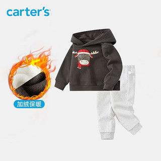 Carter's 孩特 儿童加绒连帽卫衣长裤套装