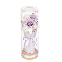 PLUS会员：Beginning 初朵 情有独钟 紫色永生玫瑰花玻璃罩