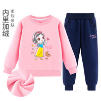 Disney 迪士尼 女童加绒卫衣运动裤套装