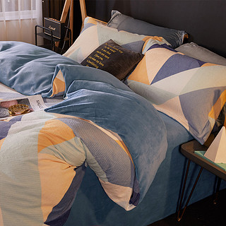 秋冬新品珊瑚绒套件加厚保暖柔软床上用品床单枕套被套床上套件