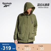 Reebok锐步官方2021秋季新款男女CLCPWB H45344复古连帽长款风衣