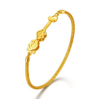 TSL 谢瑞麟 YO633 祥云足金手镯 5.95cm 10.8g