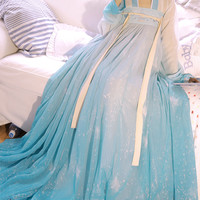 耀春夏沫原创汉服女正品中国风超仙飘逸唐制齐胸襦裙日常夏季薄款