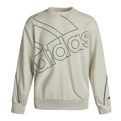adidas阿迪达斯大logo男款针织卫衣运动休闲卫衣男