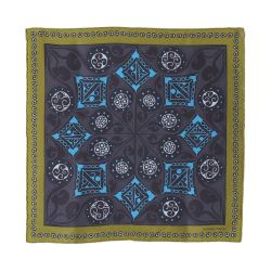 herm06s爱马仕男士花纹印花图案简约45cm真丝方巾舒适柔软丝巾8032