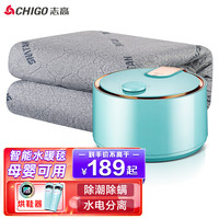 志高（CHIGO）水暖毯 除螨智能定时电热毯双人单人三人水暖炕水电褥子水热毯加大水暖床垫 翡翠绿