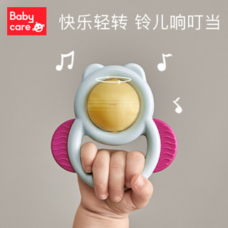 babycare 婴幼儿手摇铃玩具0-1岁新生儿趣味安抚牙胶玩具牙胶摇铃艾格白
