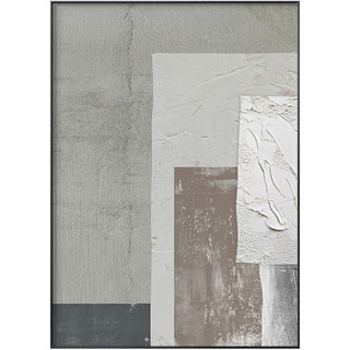 现代简约玄关装饰画工作室样板房壁画极简艺术黑白灰抽象客厅挂画