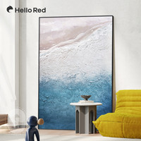 海边风景大幅玄关画现代简约客厅海浪抽象装饰画过道墙面装饰挂画
