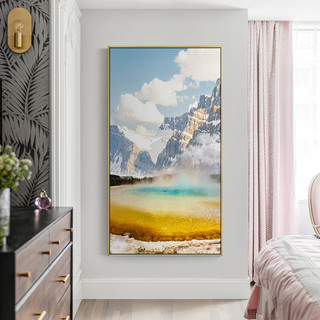 现代简约玄关装饰画客厅走廊挂画落地竖大幅北欧风景壁画自然风光