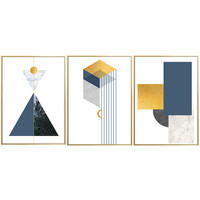 北欧客厅装饰画现代简约沙发背景墙画壁画创意几何抽象卧室床头画