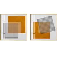 现代简约轻奢餐厅装饰画样板间橙色北欧抽象玄关壁画客厅组合挂画