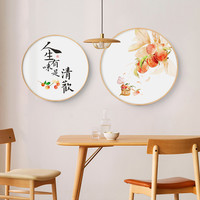 北欧小清新餐厅装饰画新中式原木风日式文艺客厅饭厅水果温馨壁画