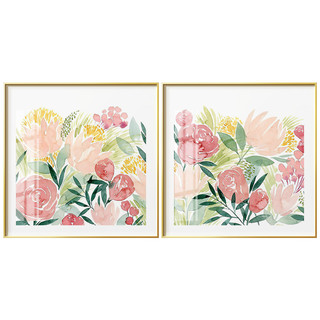 现代简约花卉装饰画简美小清新客厅挂画北欧玄关卧室床头餐厅壁画